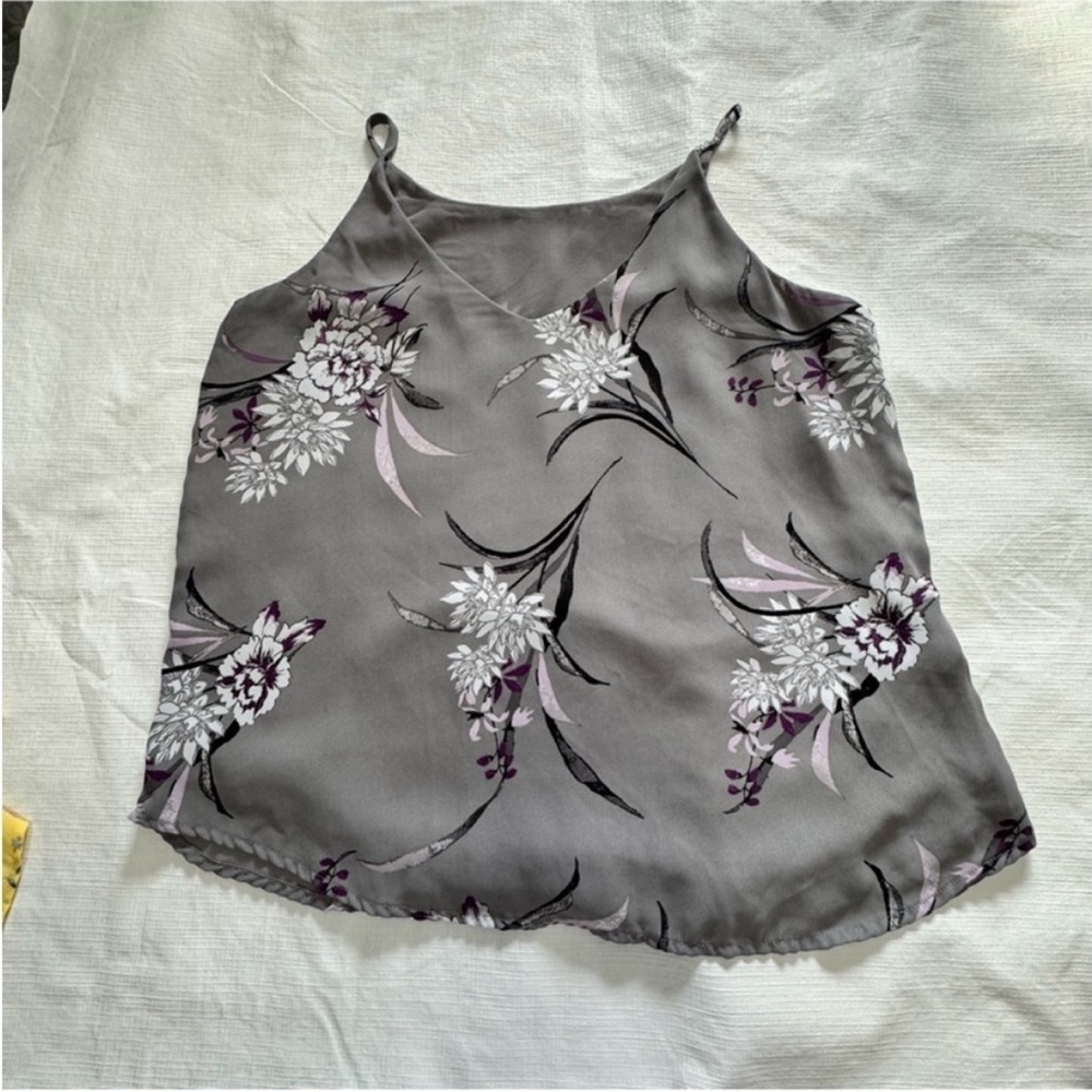 Ricki's Gray and Purple Floral Camisole